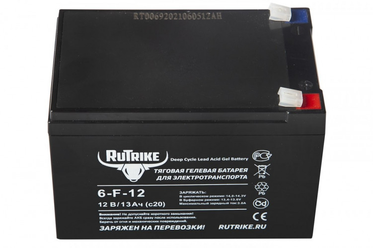 Тяговый гелевый аккумулятор RuTrike 6-F-12 (12V13A/H C20) в Томске