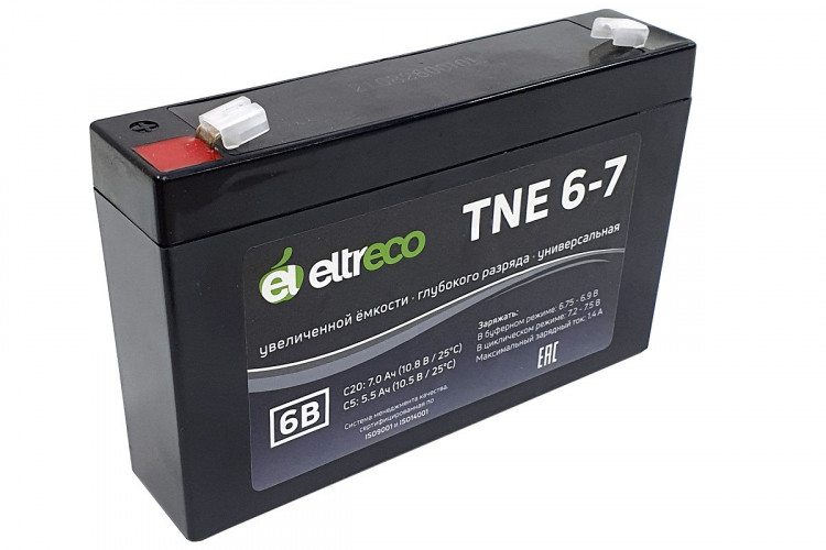 Тяговый аккумулятор Eltreco TNE6-7 (6V7A/H C20) в Томске