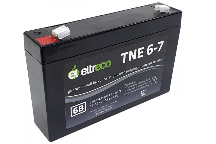 Тяговый аккумулятор Eltreco TNE6-7 (6V7A/H C20) в Томске