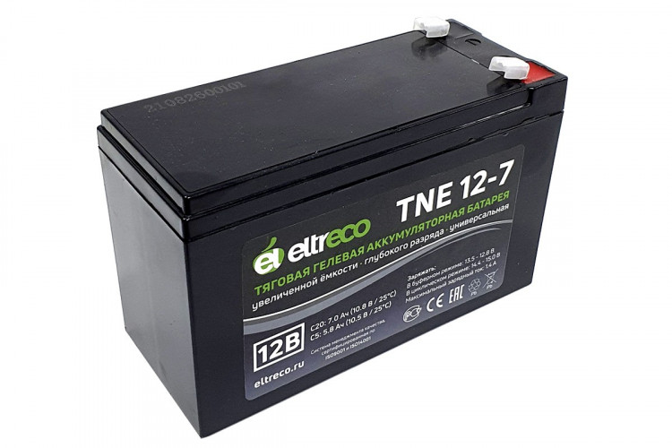 Тяговый аккумулятор Eltreco TNE12-7 (12V7A/H C20) в Томске