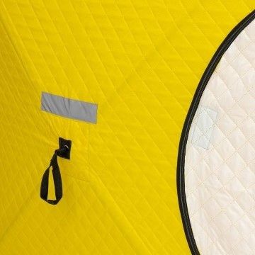 Палатка для рыбалки Helios утепл.Куб 1,5х1,5 желтый/серый в Томске