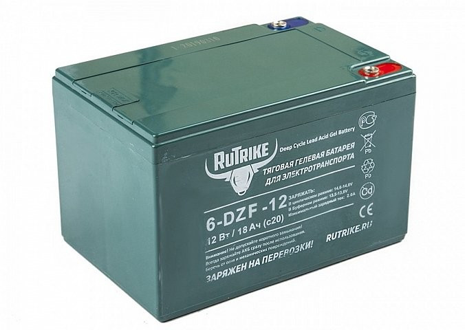 Тяговый гелевый аккумулятор RuTrike 6-DZF-12 (12V12A/H C2) в Томске