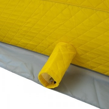 Палатка для рыбалки Helios утепл. Куб 1,8х1,8 желтый/серый в Томске