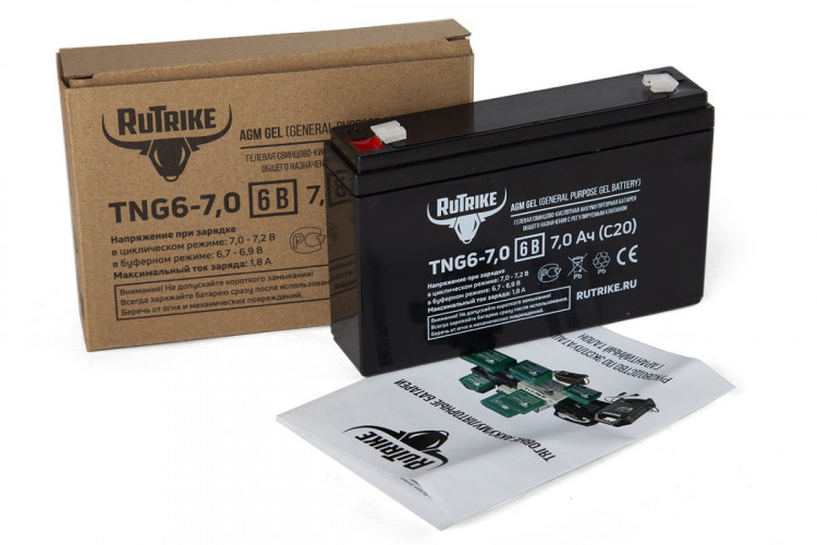 Тяговый гелевый аккумулятор RuTrike TNG 6-7.0 (6V7.0 A/H C20) в Томске