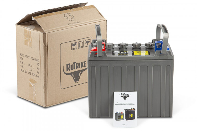 Тяговый аккумулятор RuTrike WET DT1275 (T1275) 12V100A/H C3 в Томске