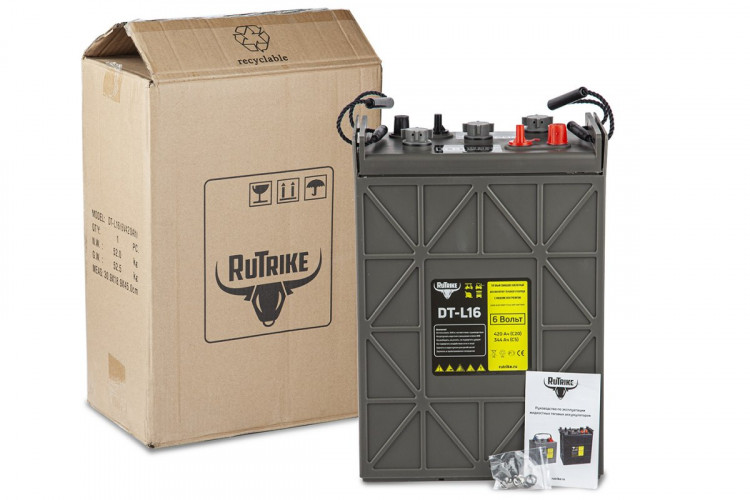 Тяговый аккумулятор RuTrike WET DTL16 (L16H-AC) 6V275A/H C3 в Томске