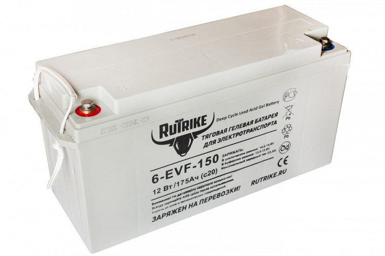 Тяговый гелевый аккумулятор RuTrike 6-EVF-150A (12V150A/H C3) в Томске