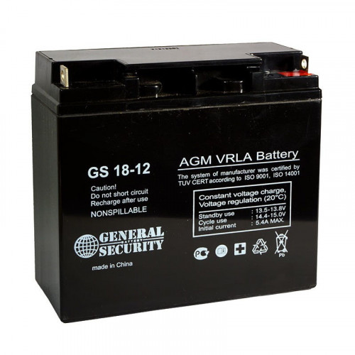 Аккумулятор General Security GS 12-18 L Kl (12 В, 18 Ач) в Томске