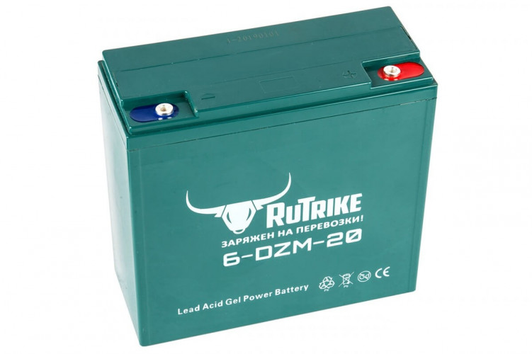 Тяговый гелевый аккумулятор RuTrike 6-DZF-20 (12V20A/H C2) в Томске