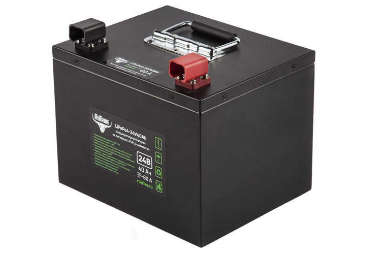 Тяговый железо-фосфатный аккумулятор RuTrike LiFePO4 24V40Ah (60A) в Томске