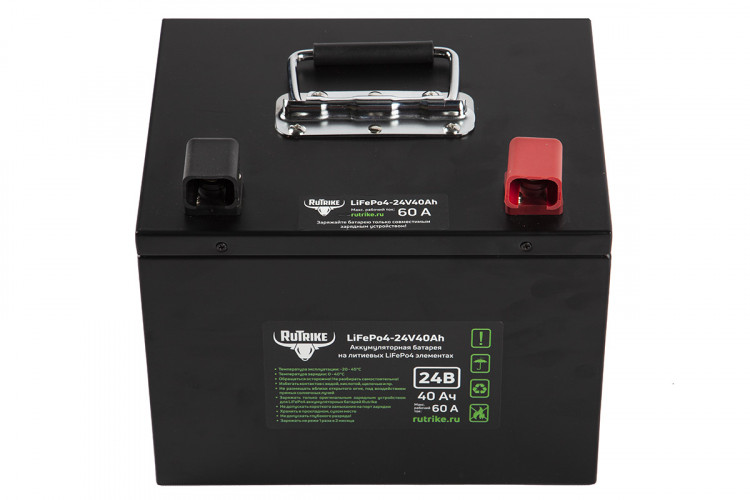 Тяговый железо-фосфатный аккумулятор RuTrike LiFePO4 24V40Ah (60A) в Томске