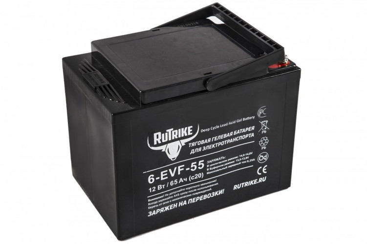 Тяговый гелевый аккумулятор RuTrike 6-EVF-55A (12V55A/H C3) в Томске