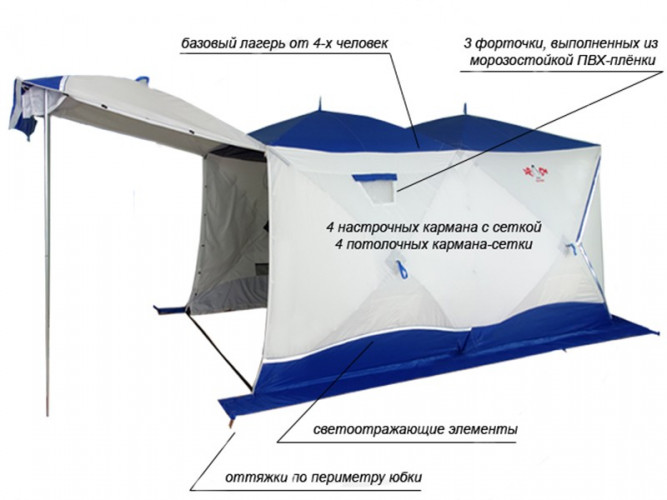 Палатка для рыбалки Пингвин Big Twin (2-СЛ) в Томске